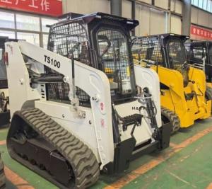 China Cummins Engine 1200kg Skid Steer 0.55m3 TS100 with Various Attachments For Sale on sale