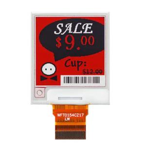 E-Paper Module Digital Display 1.54 3 Colors EPD 24 Pins ESL E-Ink 200*200 Dots SPI Interface Optics All Viewing Angles