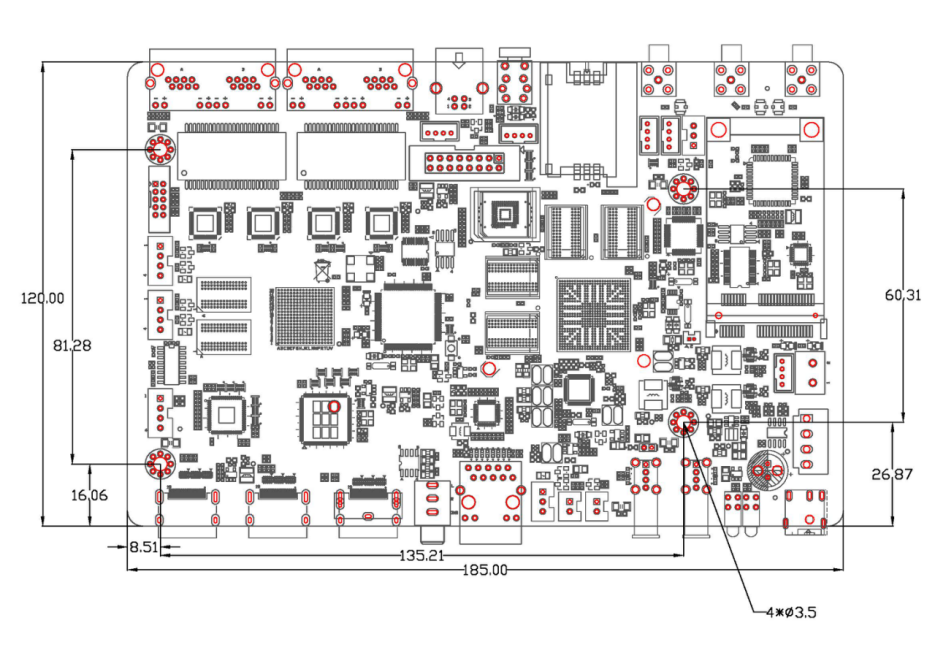 Sysolution Synchronous&Asynchronous Sending Card M80BS 2.3 Million Pixels 4 Hub75 Ports