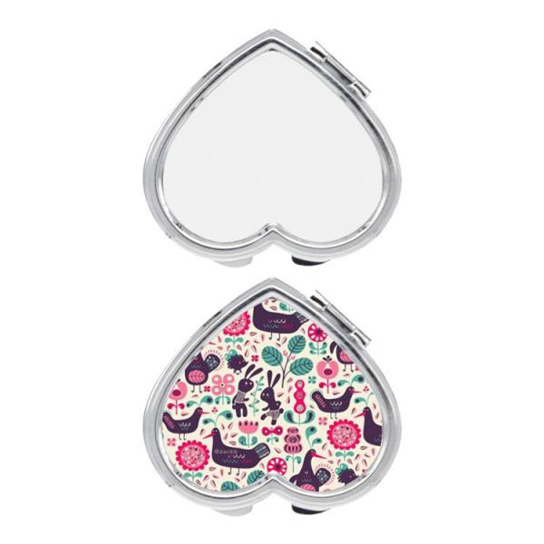 Custom Pocket Compact Makeup Sublimation Mirror Small Foldable Portable Double Sided Promotional Cosmetic Mirror