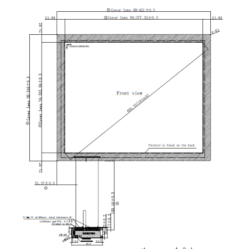 Wear Resistance Capacitive Touch Screen Panel 10 Points 19 Inch