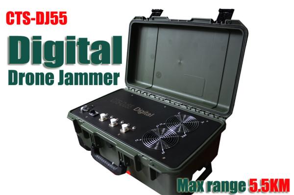 Quality 5000M GSM GPS RC Drone Jammer , Drone Signal Scrambler Low Battery Alarm Function for sale