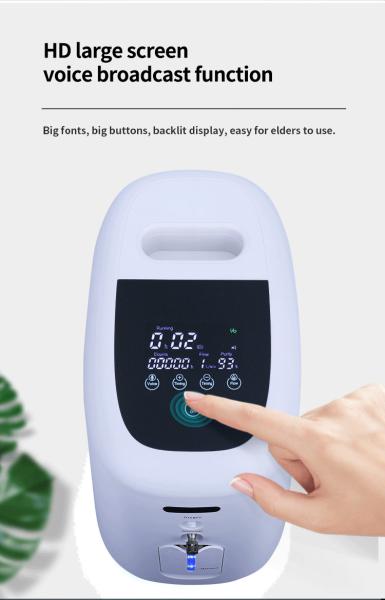 Quality 7L Silent And Efficient Filtering Compressed Oxygen Production LCD Display Home Oxygen Generator for sale