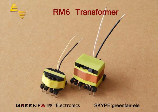 Quality Flyback Small Size Transformer RM6 4 + 4 Pin Switching Power Supply Custom Design for sale