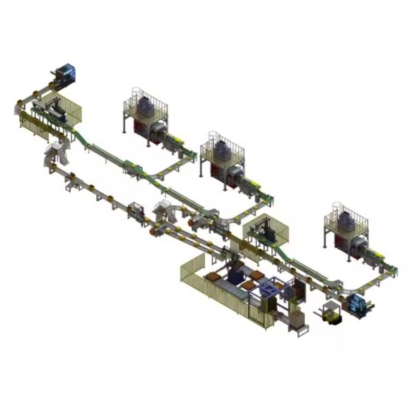 Automatic Packaging And Palletizing Systems With Emergency Stop Button Touch