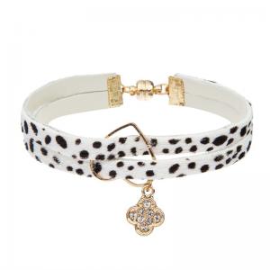 Wholesale Micro Pave Cz Charm Leather Bracelet from china suppliers