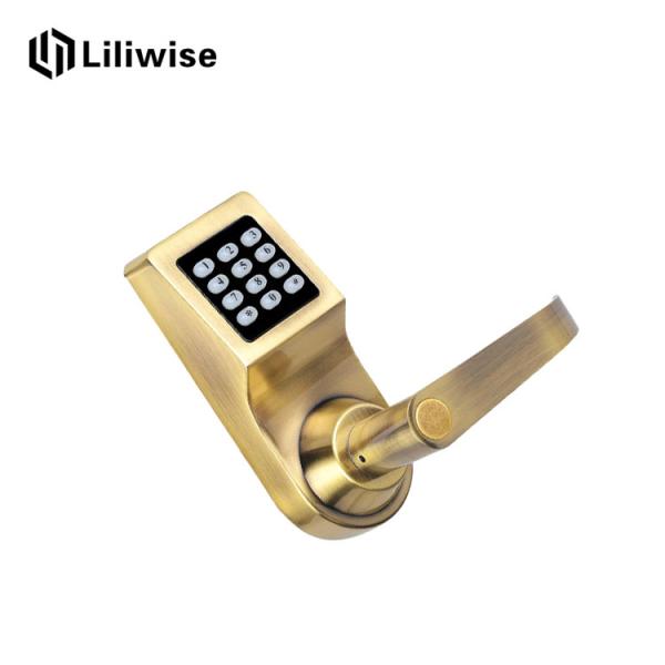 Quality High Security Push Button Door Lock, Silver / Golden Electronic Key Entry System for sale