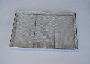 Wholesale Baking Serving Drying 40cm Wire Mesh Tray With Handle from china suppliers