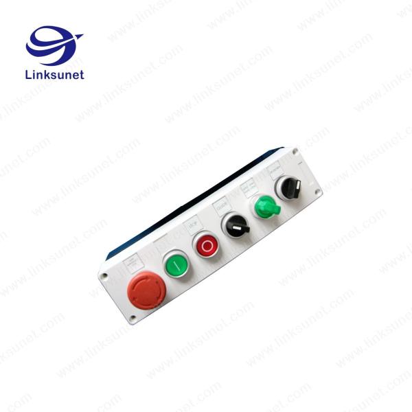Quality Two Holes Custom Wiring Harness Processing Plastic Push Button Control Box for sale