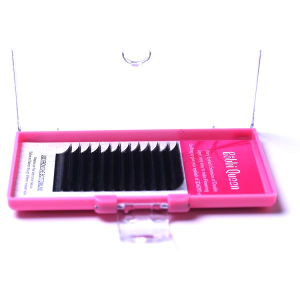 Double Layer 0.7 Faux Mink Eyelash Extensions , Soft 3D Individual Lashes