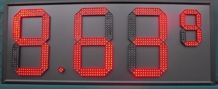 15 inch 7-segment led large red color outdoor digit
