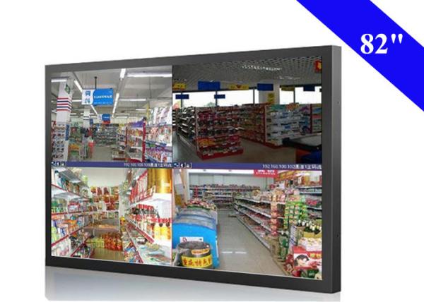 Quality 1080W HDMI CCTV Monitor 82" Wall Mount LCD Display Monitor No Trailing Effect for sale