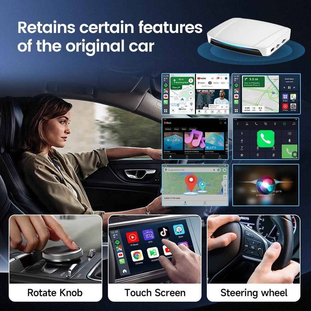 Android 13.0 Wireless Adapter CarPlay Multimedia Video Box CPC200-TBox UHD SDM660 8G 128Gb