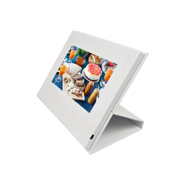Counter top video display with 10 inch screen, custom print LCD video poster