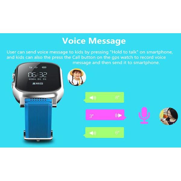 Remote Monitoring Kids Safety GPS Tracker Watch SOS Alarm Water Resistant