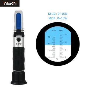China Hand Held Water Honey Honey Moisture Meter With Calibration Atc Refractometer on sale