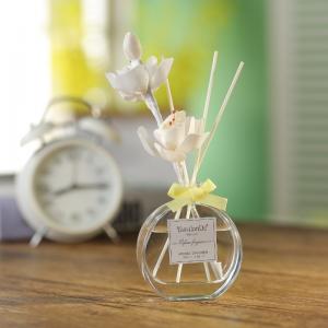 Transparent Home Reed Diffuser Round Bottle Simple Style With Gift Box
