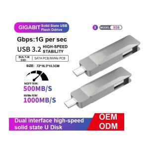 Wholesale Bulk X07 Portable USB C Flash Drive 1tb Memory Stick Support PC Smart TV from china suppliers