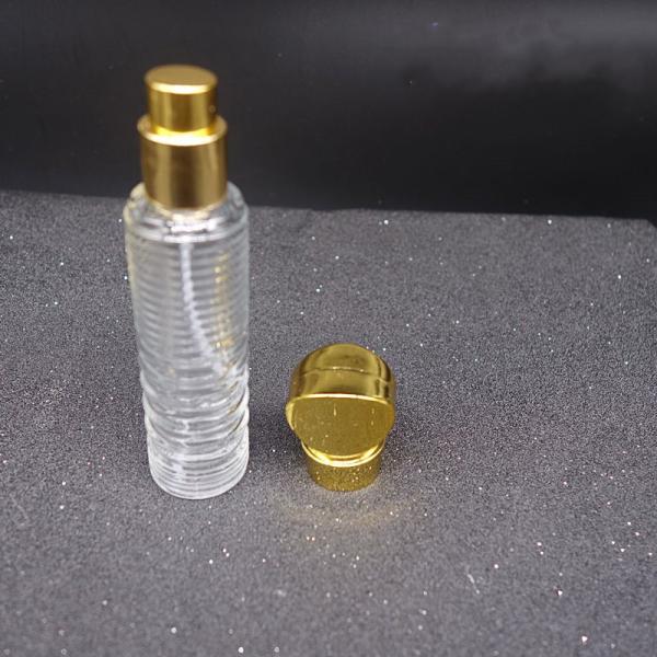Wholesale Fancy Clear Glass Perfume Bottle With UV plastic Cap Glass Refill Empty Perfume Atomizer Spray hot sell
