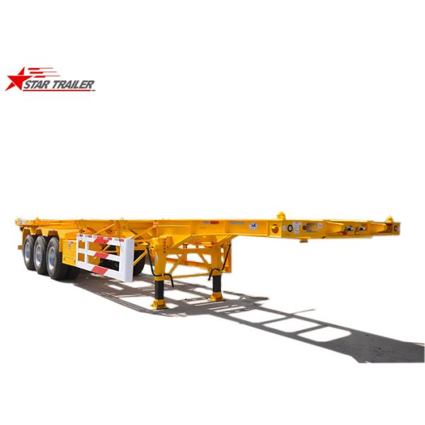 Wholesale 40ft Skeletal Container Trailer Straight Beam Tri Axle Mechanical Suspension from china suppliers