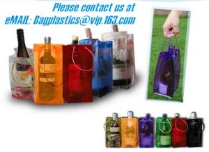 China PVC Ice Bag, Wine Beer Gift Bags, Wine Bag, Drink Ice Bags, Portable Wine Bags Gel Ice Pack PVC Wine Cooler Bag With Han on sale