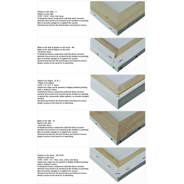 Staple Styles Art Painting Canvas Cotton Wood Stretcher Bars Durable