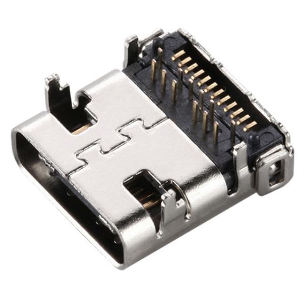type c usb 3.1 female socket 6 position right angel surface mount type for charging connector