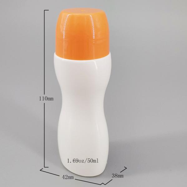 PP White 28.8mm 1.69oz Refillable Roll On Bottle