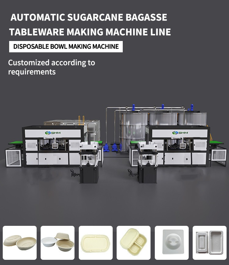 Biodegradable Tableware Making Machine Paper Pulp Thermoforming Machine
