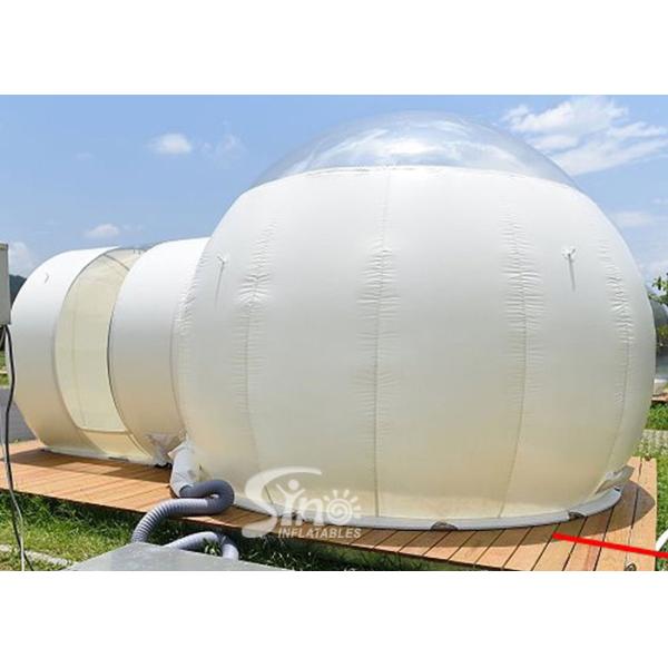 Outdoor 5m Clear Top Resort Inflatable Bubble Camping Tent With Steel Frame Capsule Tunnel For Glamping