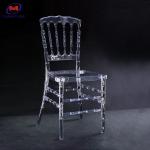 China Modern Stacking Crystal Wedding Chiavari Chair Clear Resin Acrylic Napoleon Chair for sale