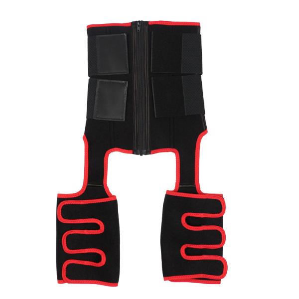 Red Velcro 3 In 1 Thigh Trimmer NANBIN Waist Trainer With Thigh Bands