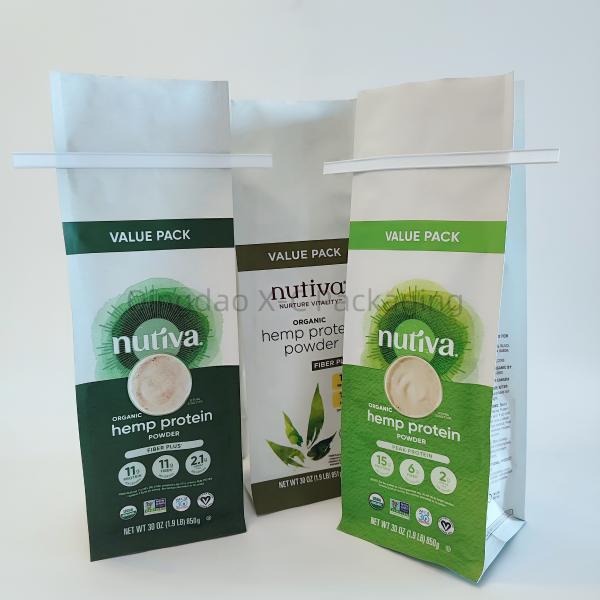 Tin Tie Plastic Eight Side Seal Pouches Customized Food Packaging Pouch With Zipper