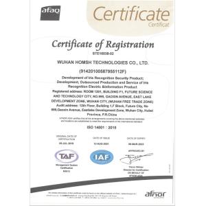 Wuhan Homsh Technology Co.,Ltd. Certifications
