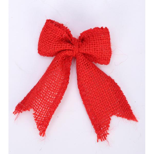 8cm*11cm Jute Ribbon Bow Green Rose Decorative Burlap Ribbon Bow