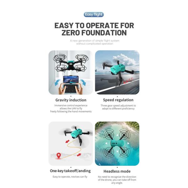 50M Dual Camera Battery Powered Drones WIFI FPV RC Drone For Beginner