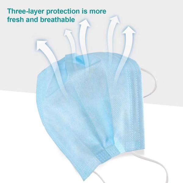 3 Ply Disposable Respirator Mask Breathable Skin Friendly Earloop Procedure Masks