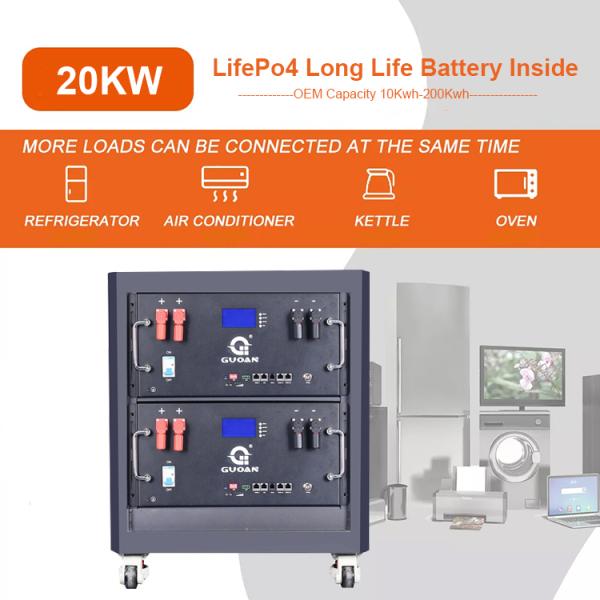 LiFePO4 Energy Storage Cabinet Buit In BMS Smart Monitoring For Solar