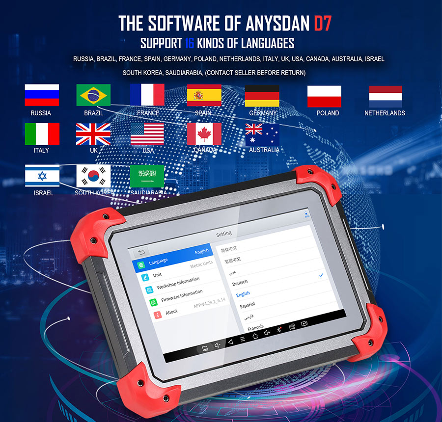 XTOOL D7W D7WIFI Bi-directional All Systems Diagnostic & Key Programmer Support ECU Coding CAN FD & DOIP 40+ Services
