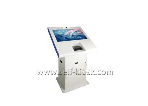 China 32 Inch Interactive Hotel Self Check In Machine With Key Card Dispenser on sale