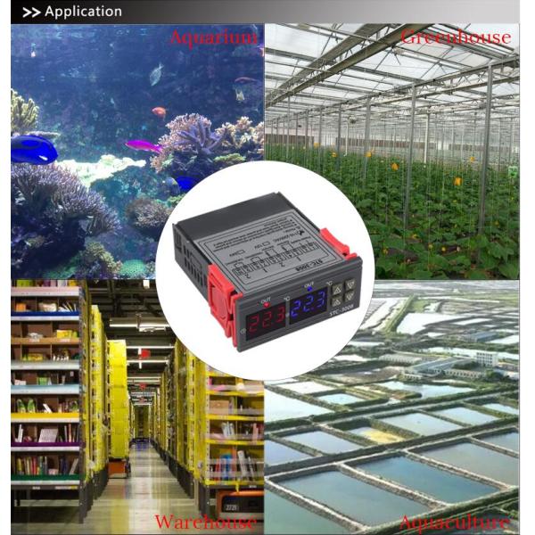 STC-3008 12V 24V 220V Dual Digital Temperature Controller Two Relay Output Thermostat Thermoregulator