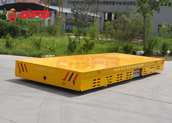 Dead Man Stop Heavy Duty Material Handling Carts , Trackless Rail Transfer Car