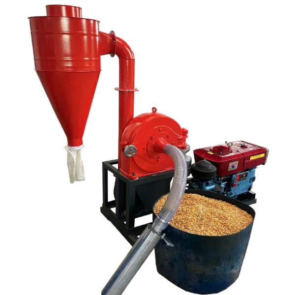 Diesel Engine Type Auto Feeding 18HP Blower Pulverise Machine 2000kg Per Hour
