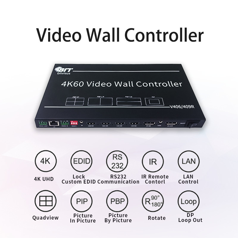 BIT-VWC-409R HDMI 4k TV Video Wall Controller / Videowall Mixer Processor Controller