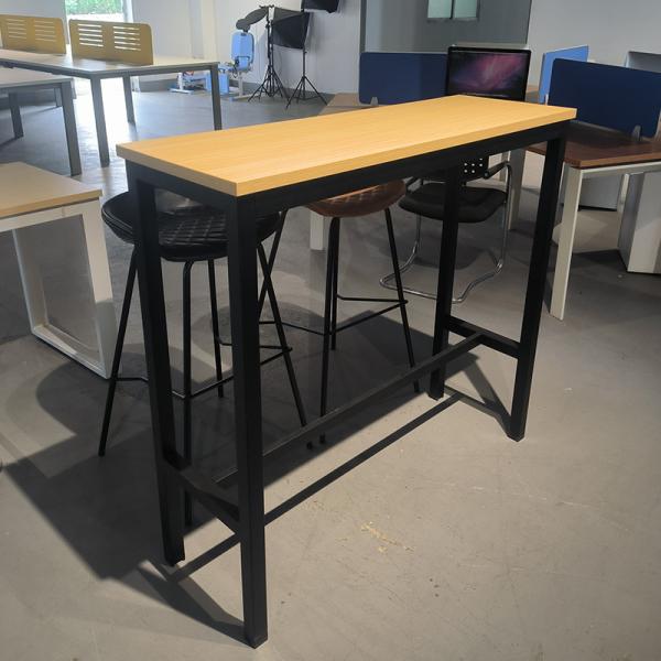 Quality Nordic Wood Rectangle Bar Height Dining Table Set With Bar Stools for sale