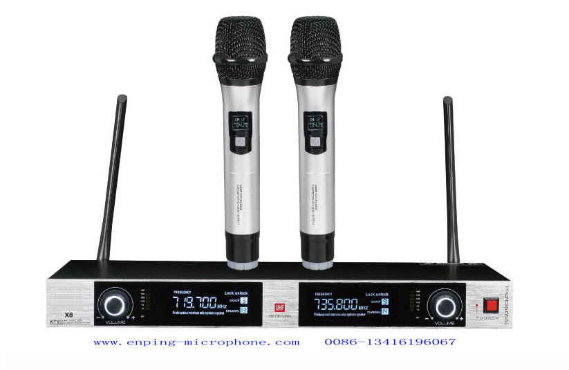 X9 fixed frequency wireless microphone system UHF Dual channel rack mountable very low price