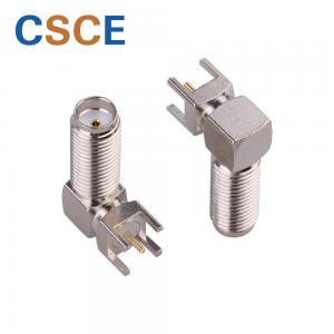 Wholesale 50 Ohms PCB Mount SMA Connector , Right Angle SMA Connector Ni Plated Tray from china suppliers