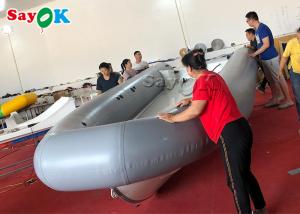 China Custom 5m Silver Hypalon RIB Boat Inflatable Fishing Raft on sale