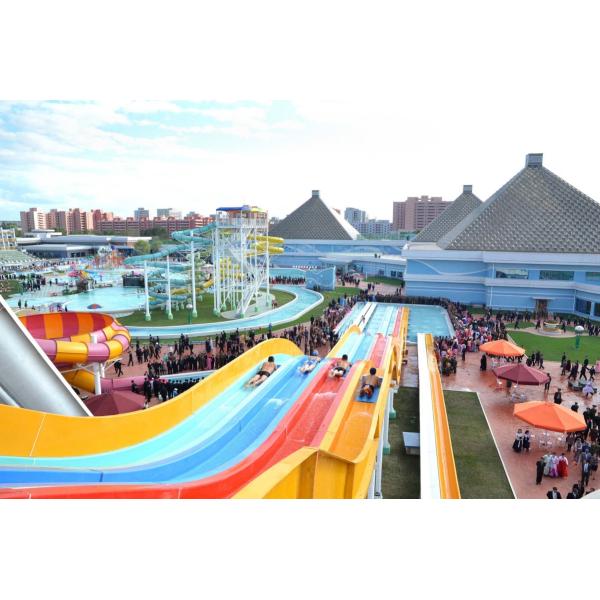 Fiberglass Water Slide Combination Aqua Park Equipment Amusement Park Equipment Water Slide for Swimming Pool
