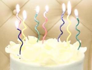 Wholesale Twisted Wave Shaped Decorative Christmas Candles , Special Birthday Candles from china suppliers